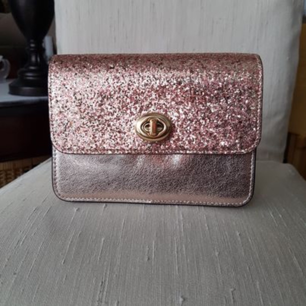 NWT Coach Rose Gold Evening Purse